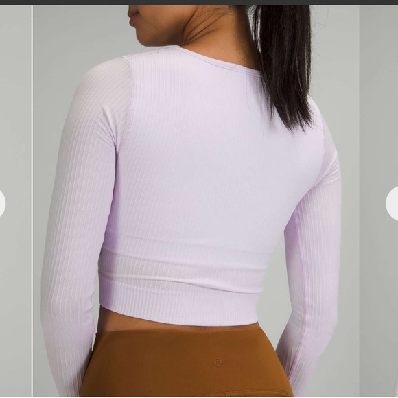 Lululemon Athletica Ebb to Street Long Sleeve Shirt | size: 8 | Lavender Dew - Picture 2 of 6